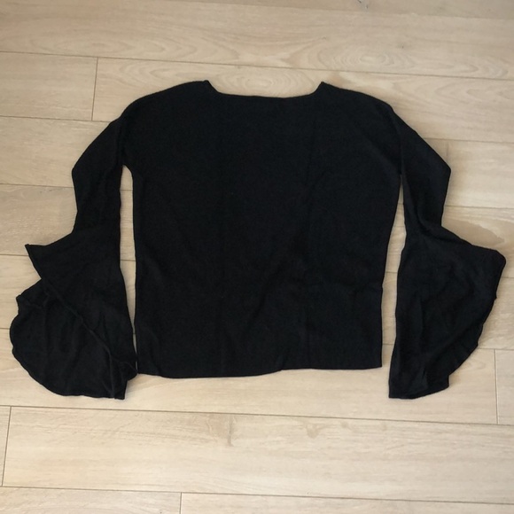 Express Black Bell Sleeve Sweater - Picture 2 of 6
